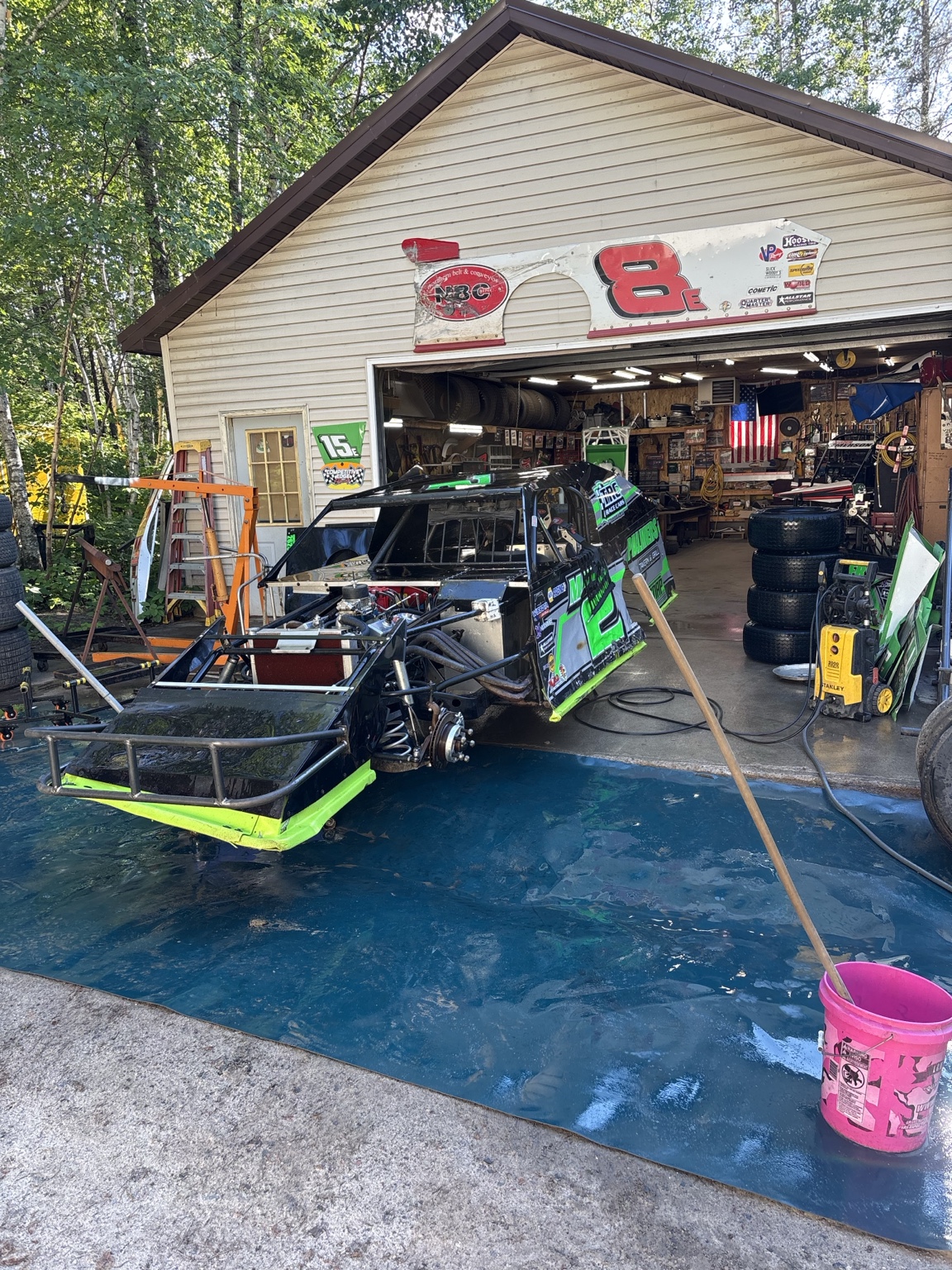 Completed red number 51 modified following the chassis development project