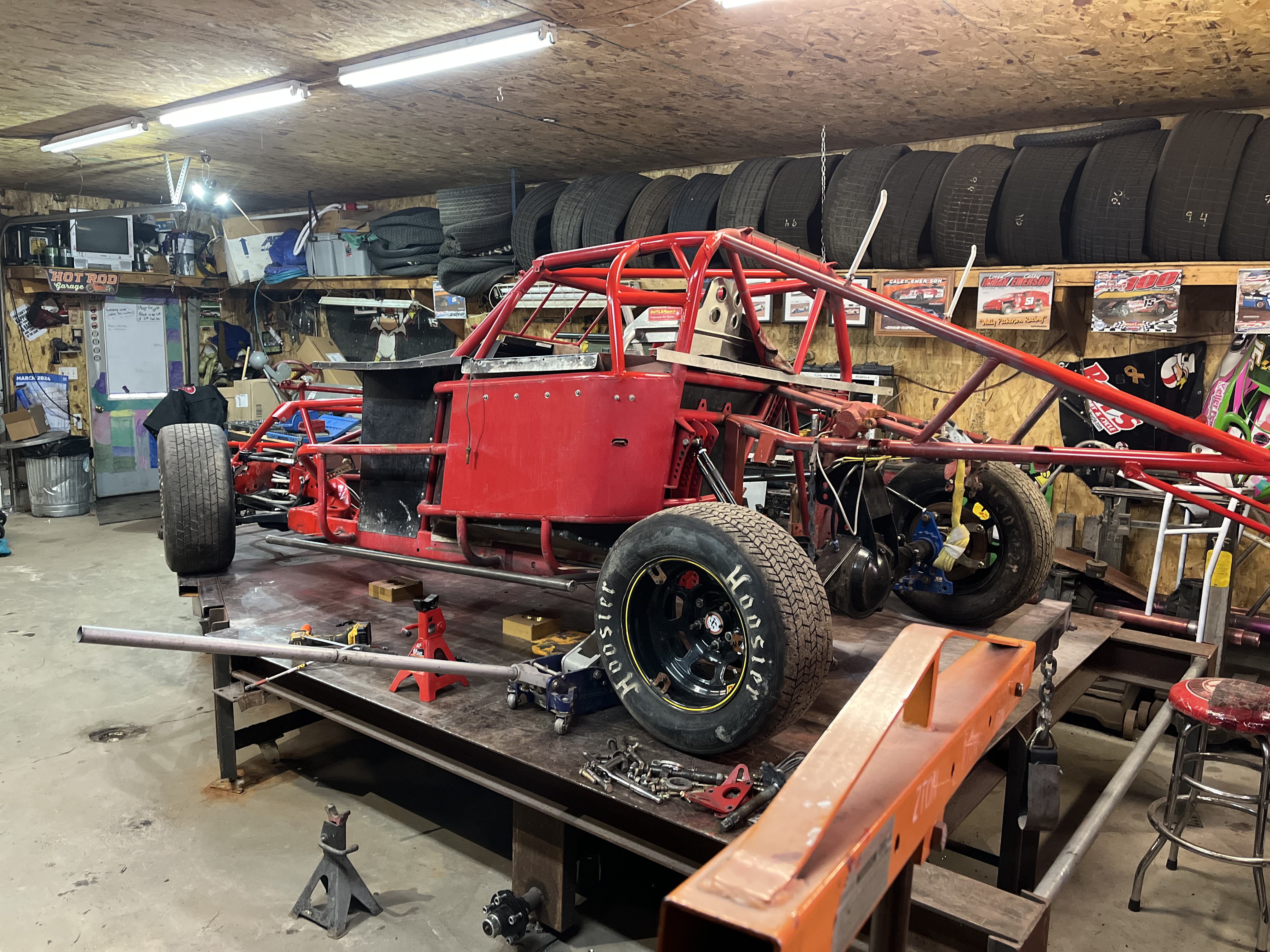 Red number 51 modified rebuild project photograph