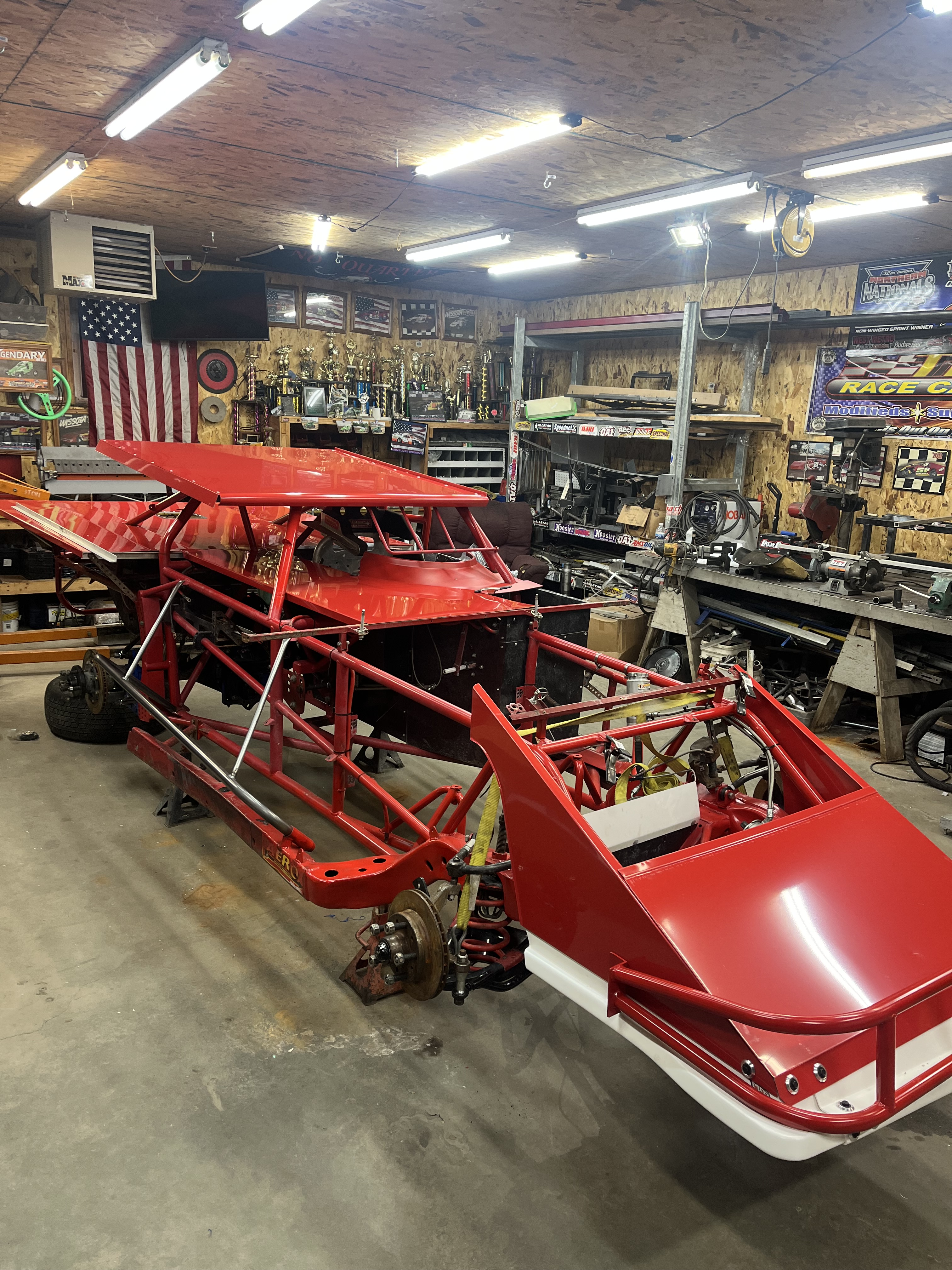 Red number 51 modified rebuild project photograph