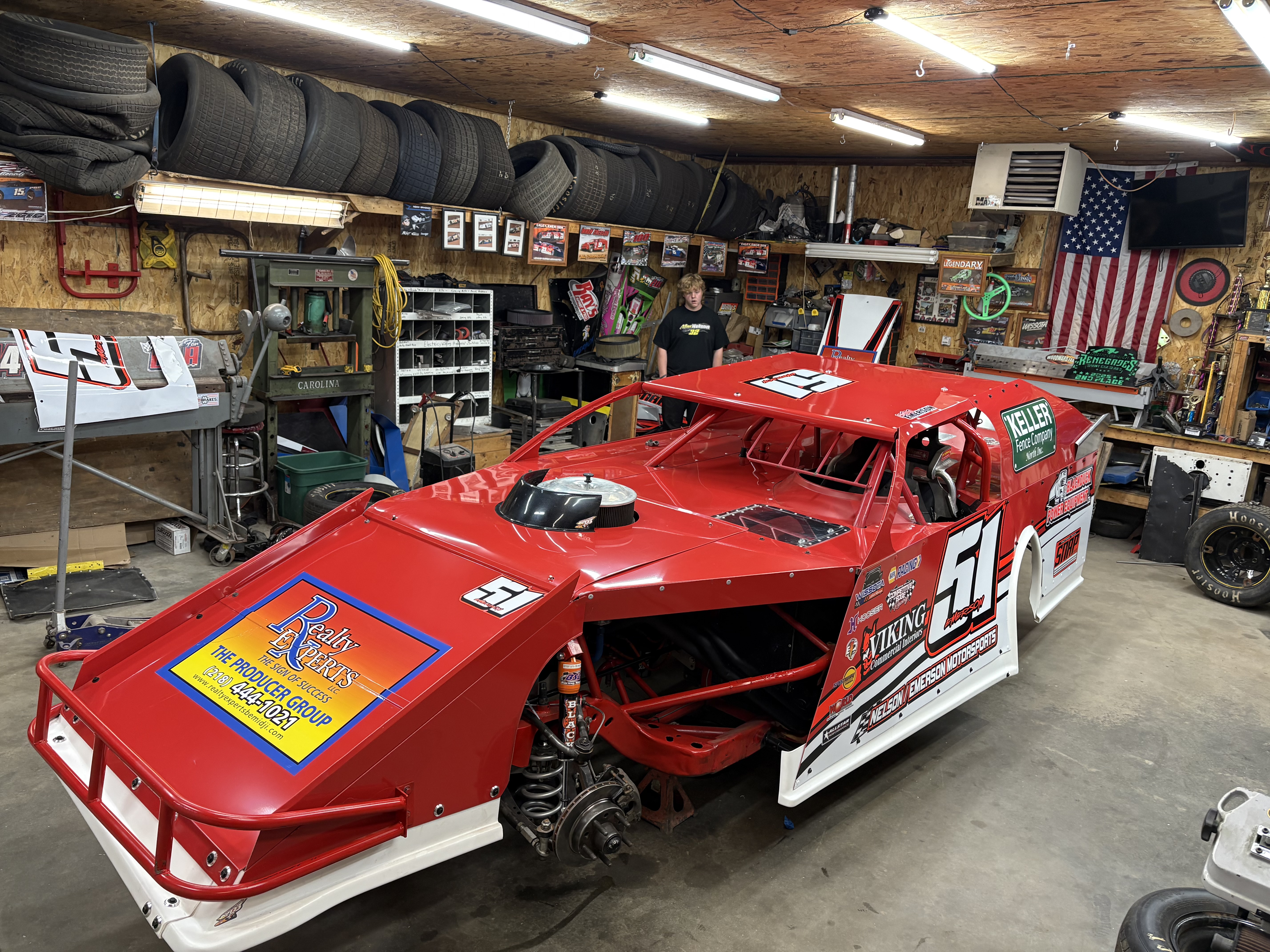 Red number 51 modified rebuild project photograph