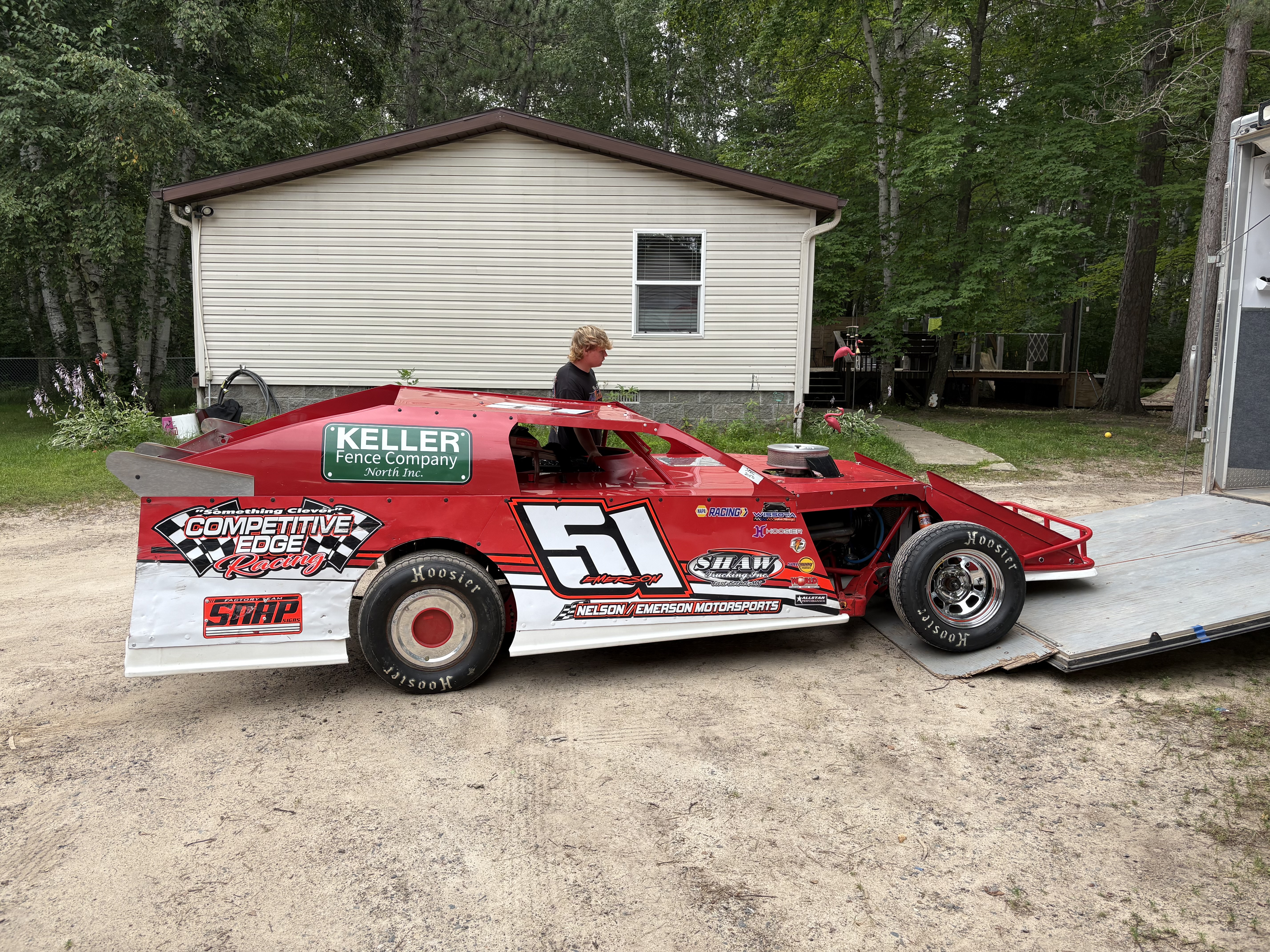 Red number 51 modified rebuild project photograph