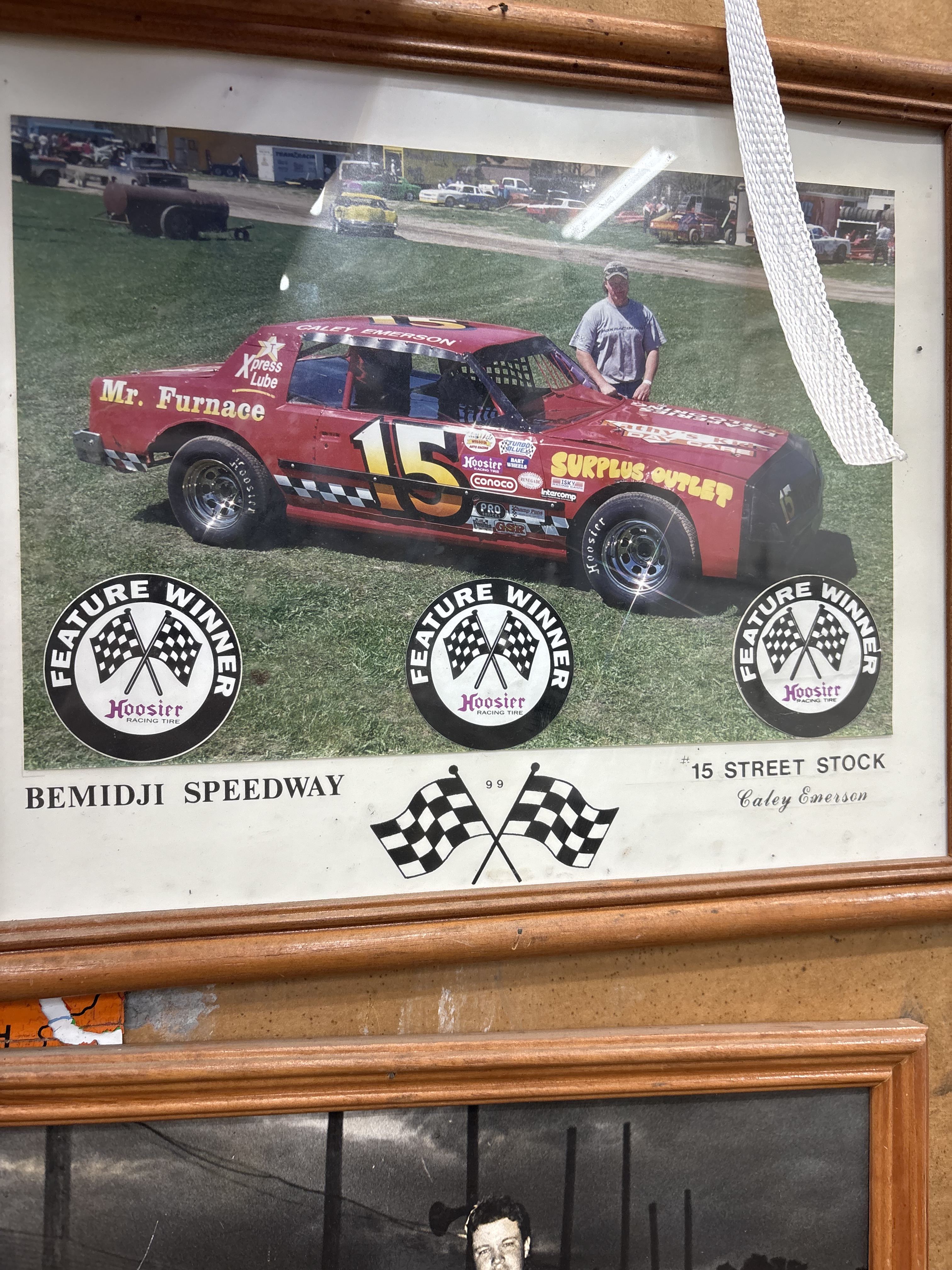 Historic red number 15 Street Stock during Caley Emerson's fourth-place national points season
